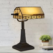 Hastings Home Hastings Home Tiffany Style Bankers LED Desk Lamp 149317ZGW
